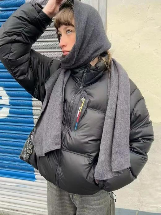 D121139格纹防泼水涂层面料Contour立领羽绒服男女同款 商品图5