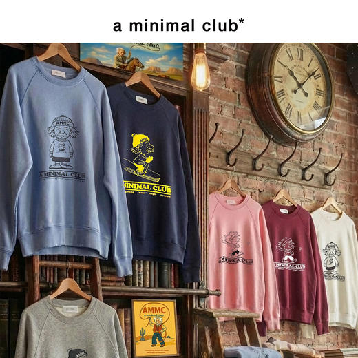 a minimal club重磅450克毛圈布夹克做旧水洗多图案卫衣AM5BST11 商品图2