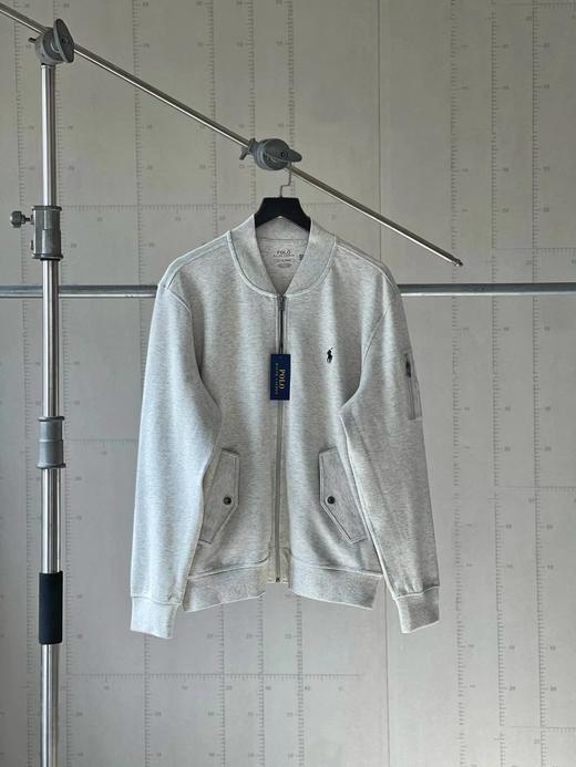 D121167小马刺绣Logo纯色棒球领长袖情侣秋冬拉链夹克外套 商品图5