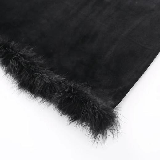 D121146时尚百搭加绒拼接半身裙女秋冬装气质显瘦直筒裙子 商品图13