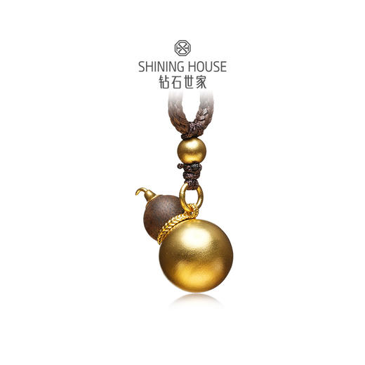【沉香黄金】【福满厚禄系列】钻石世家 如意葫芦足金沉香吊坠（配绳）  古法黄金吊坠挂坠【黄金产品不支持无理由退换货】预计3-5天发货 商品图8