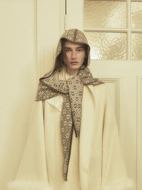 VC｜HD24021 Carol scarf bonet [ 连帽围巾披肩 卡其 ]【HOLIDAY】