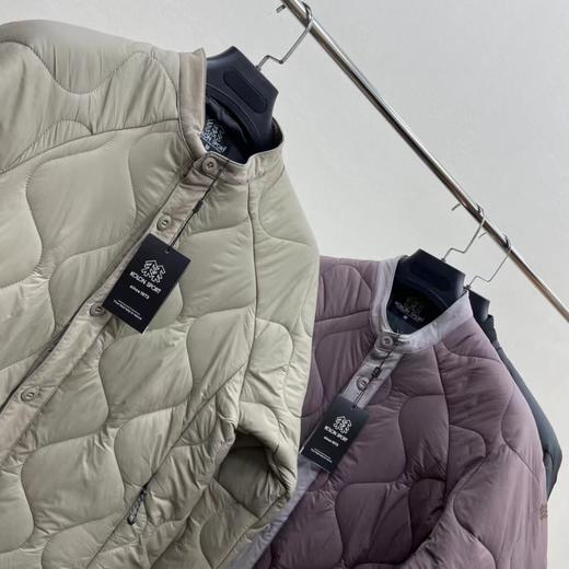 D121161男士波浪纹小立领棉服轻量保暖户外运动休闲棉衣 商品图6