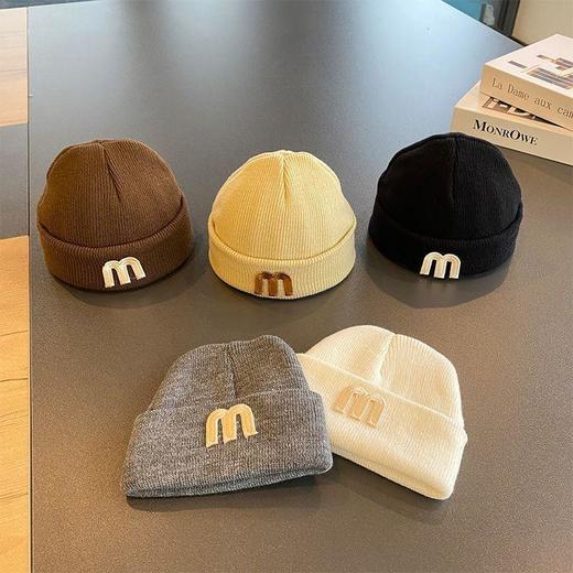 破价秒杀！19.9俩件【保暖防风❗️透气亲肤】婴儿帽子秋冬儿童毛线帽宝宝瓜皮帽韩版字母套头针织帽婴幼儿胎帽。jb 商品图1