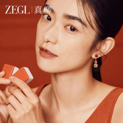 ZEGL红玛瑙金色葫芦耳钉女925银针新中式耳环设计感气质新年耳饰 商品图0