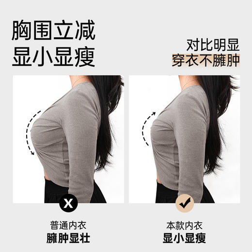 F1-【B-E杯】【 大胸显小 兔耳杯】润微专利双层U型提拉带防下垂、美国莱卡运动面料超弹承托内衣文胸   提拉悦动+防抖小兔【提拉系列-无果冻胶透气版本】 商品图1