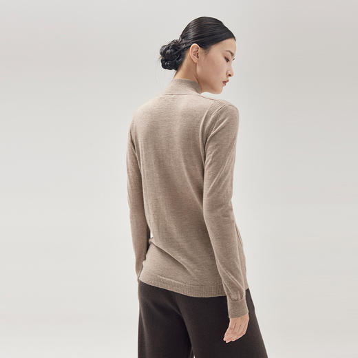 疗愈羊绒| 半高领精纺女套衫SJF96W220N 商品图7
