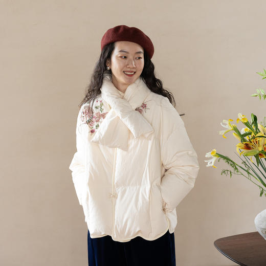 牧衣游原创 60支纯棉羽绒围巾保暖百搭 迁夕【不支持会员折】 商品图0