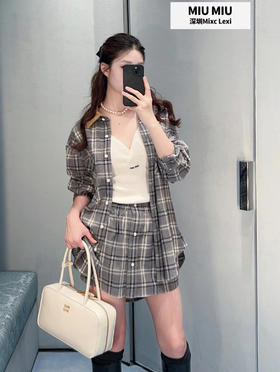 缪缪 新款格纹衬衫(KX*MM)