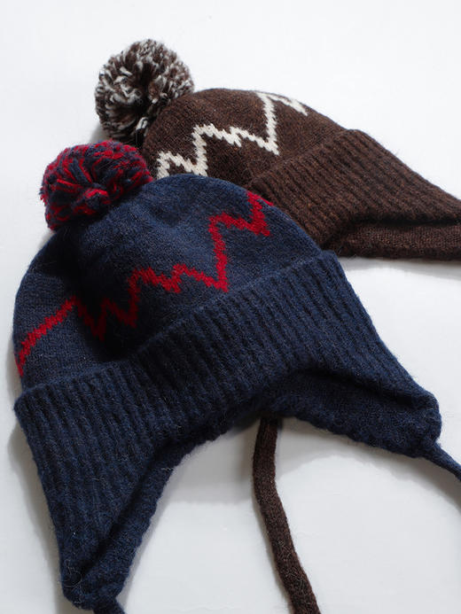 韩版简约时尚折线护耳针织帽-纪念日百货门店同款166745539 商品图4