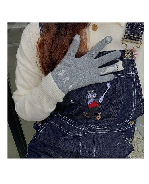 【YW】无忧购“礼物季”圣诞红色分指手套女冬天学生可爱韩版加厚毛绒骑行保暖冬季（截单后3-5天发货) 商品图9