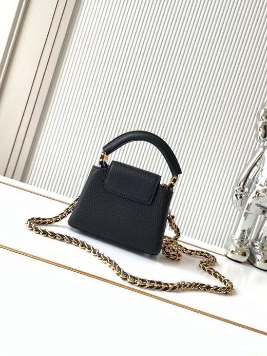 驴家 capucines 黑拼白贝母链条 nano 牛皮（JPH） 商品图2