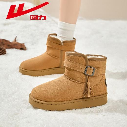 回力女鞋雪地靴2025冬季新款加绒加厚保暖棉鞋外穿防风短筒靴子女 商品图8
