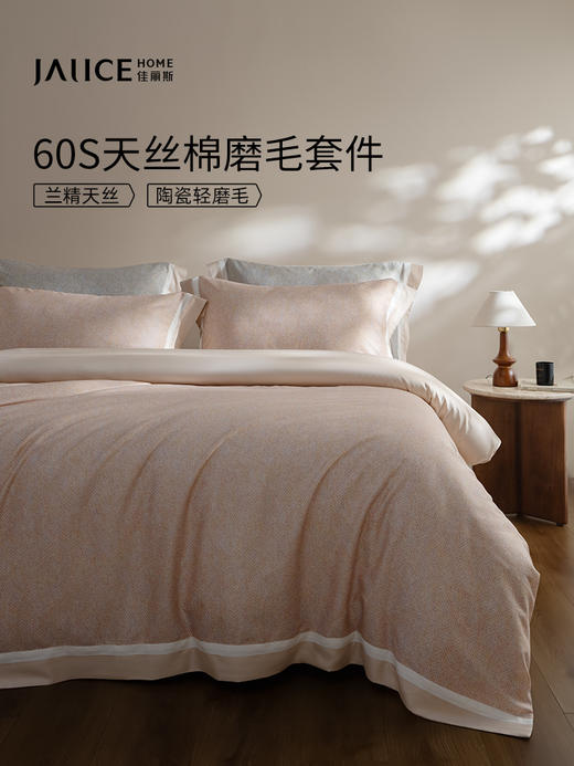 佳丽斯60S天丝磨毛纯棉四件套加厚床上用品全棉保暖2025新款秋冬 商品图0