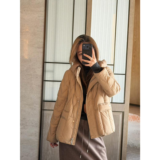 2512215   “上班羽绒服” 卡其色短款羽绒 商品图0