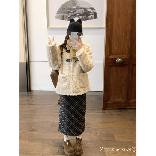 <曾小咸推荐>现货秒杀 ！微信超特价！韩系翻领羊羔绒外套 日常299.99 立减130 秒杀169.99！！ 商品图1