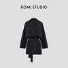ROMI STUDIO“自我风度”独特微磨毛肌理翻领腰带风衣 RWCAWG4798 商品缩略图1