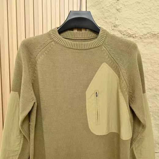 D121144男士后背5D凹凸大鸟贴袋针织衫毛衣 商品图6