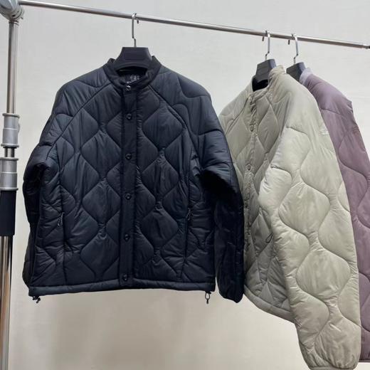 D121161男士波浪纹小立领棉服轻量保暖户外运动休闲棉衣 商品图1