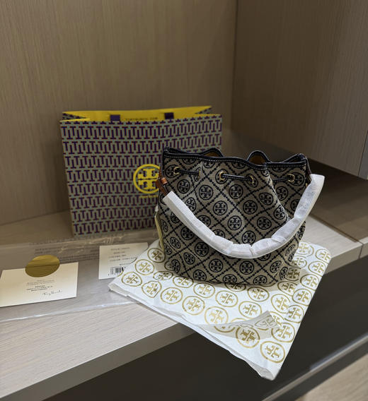 TB中号海军蓝老花水桶包121104 商品图5