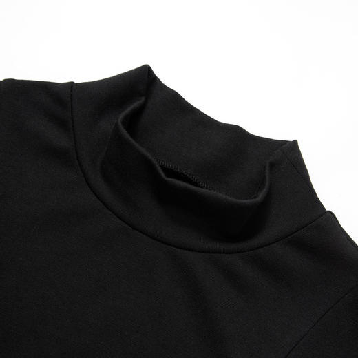 西遇弹力罗纹针织连衣裙女冬季加厚保暖半高领百搭内搭长裙V4155430 商品图5