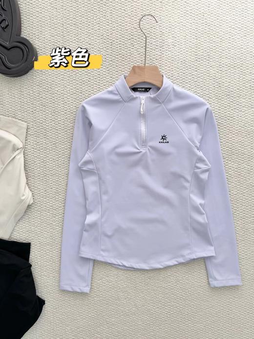 D121151轻量透气户外运动登山徒步半拉链女款长袖抓绒衣 商品图11