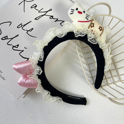 创意可爱萌趣蕾丝花边萌趣头扣发箍-纪念日百货门店同款164900515 商品图1