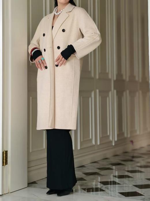 【12.19上新】2色之家夹花羊毛羊绒双面呢大衣·LSQ 商品图3