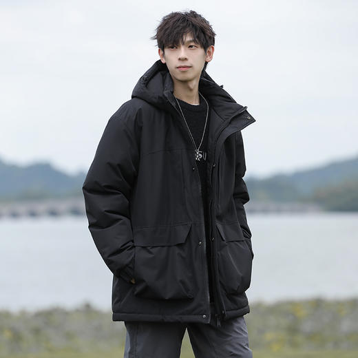 【硬汉风格 防风锁温 耐磨抗撕裂】冬季防风连帽石墨烯大码棉服 （B1-M5311） 商品图4