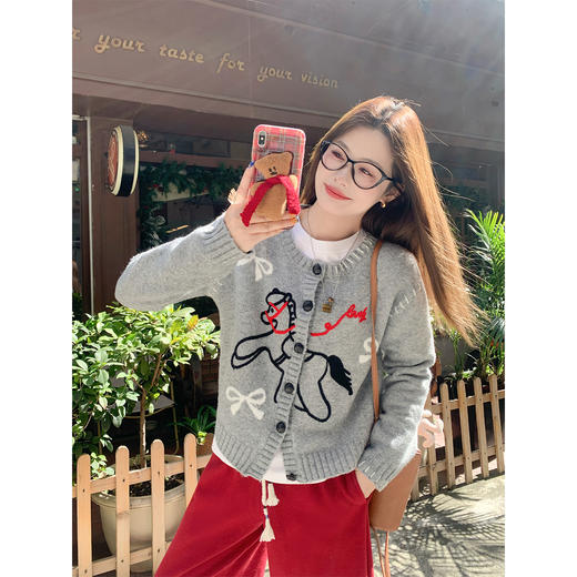 <曾小咸推荐>2.14现货秒杀 ！微信超特价！韩系可爱卡通刺绣毛衣 日常229.99 立减130 秒杀99.99！！ 商品图2
