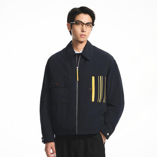 GXG男装【90白鸭绒】冬季时尚撞色男式翻领休闲短款羽绒服K&C 商品图7