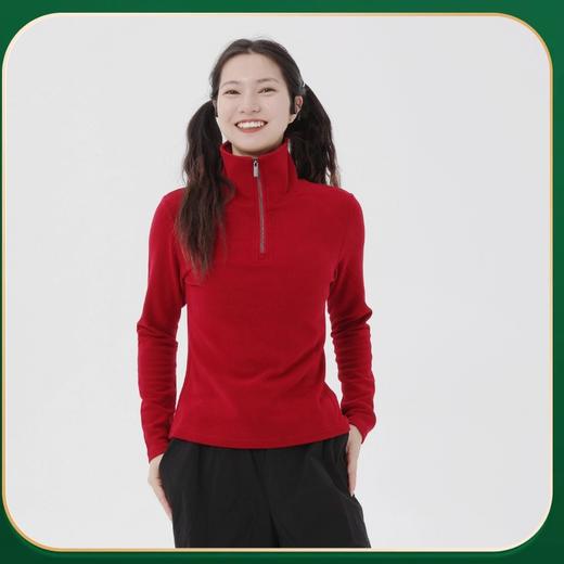 纳趣户外男女立领加绒速干衣双面德绒保暖运动上衣 商品图0