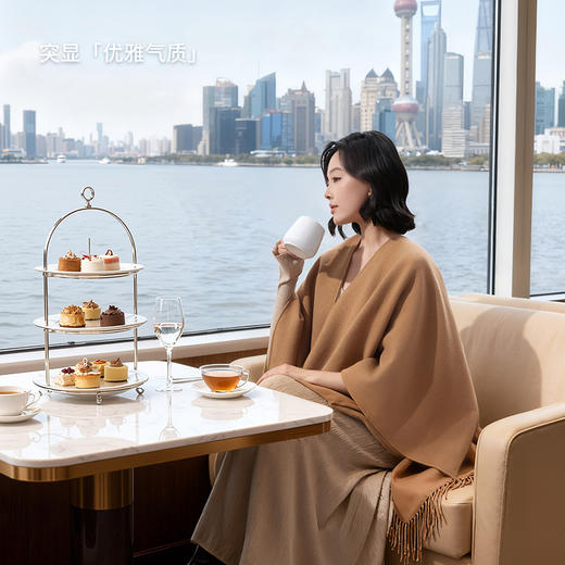 罗拉发热披肩｜可水洗+便携+气质 办公室居家外穿三用 商品图8