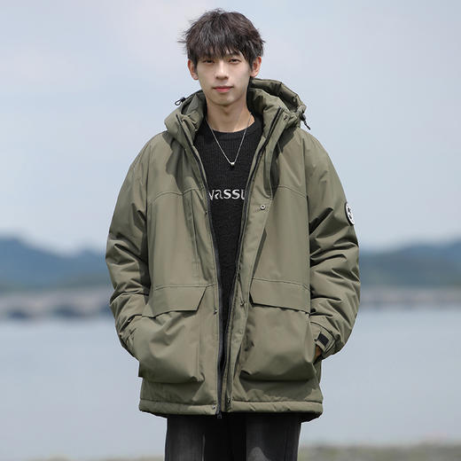 Schenvega 男士冬季防风石墨烯连帽大码棉服 B1-M5311 商品图0