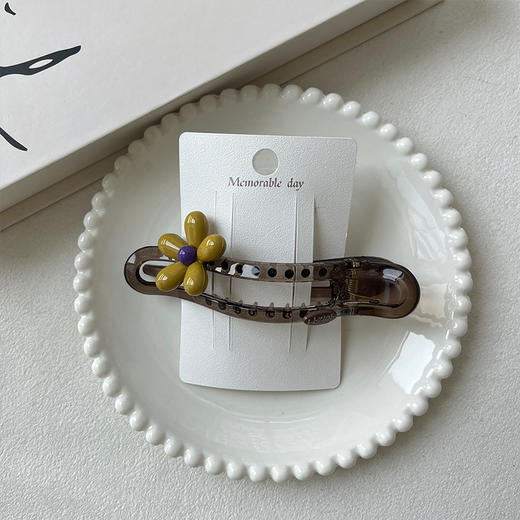 韩系简约花朵鸭嘴夹子盘发夹-纪念日百货门店同款167446629 商品图1