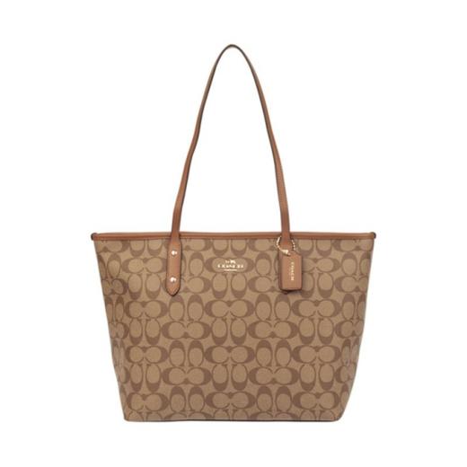 【特惠】【品牌授权】COACH/蔻驰奥莱女士老花CITY30托特包手提包大容量通勤 商品图4