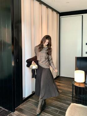 气质又好搭的秋冬半裙！2025新款A字版型气质女神羊毛百褶裙！