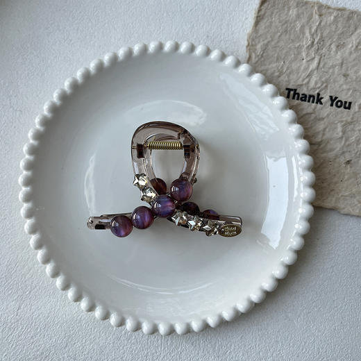 优雅百搭轻奢紫珠抓夹JTLLZ抓夹-纪念日百货门店同款167395198 商品图4