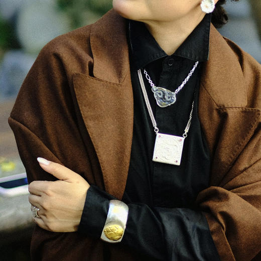 尼泊尔纯手工錾刻龙盒子项链 商品图1