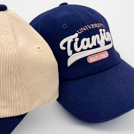 天津大学灯芯绒棒球帽 商品图1