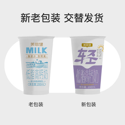 【每日鲜配】美丽健牌纸杯低脂高钙牛奶200mL（低温鲜奶，月套餐，每日配送） 商品图1