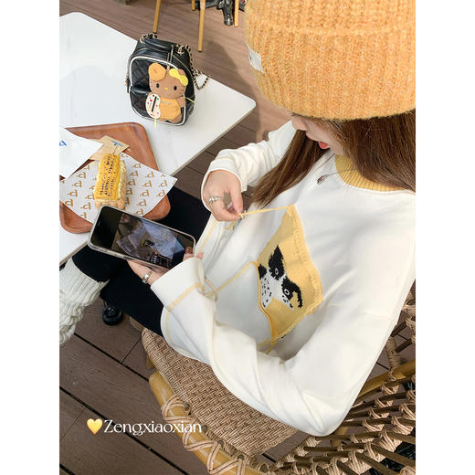 <曾小咸推荐>现货秒杀 ！微信超特价！韩系小狗拼接打底衫 日常169.99 立减90 秒杀79.99！！ 商品图2