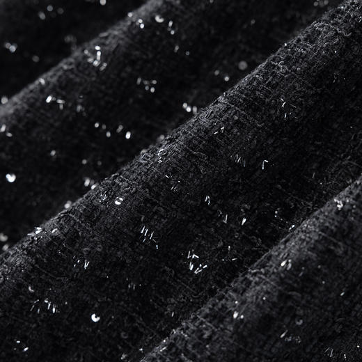 「高货wl」全新升级【铂金会员367/天猫499/差价132】(10325)洛诗琳2025秋冬气质珠片小香风雪尼尔粗花呢A字连衣裙女 商品图4