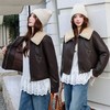 HR YYG83021街头风外套时尚休闲加棉保暖皮衣皮棉夹克 商品缩略图1