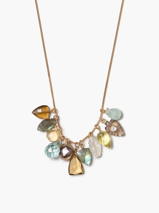 订购6周到｜Chan Luu-MELODY-拉长石 黄水晶 鲍贝 海蓝宝石 威士忌石英 柠檬晶 烟晶 项链［美国设计师］ 商品图1