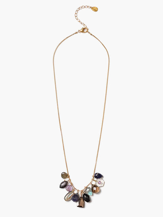 订购6周到｜Chan Luu-MELODY-拉长石 紫苏辉石 紫水晶 鲍贝 堇青石 黑电气石 透明水晶 烟晶 项链［美国设计师］ 商品图0
