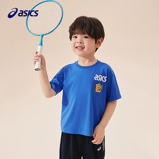 ASICS/亚瑟士童装25年夏季新款男女小童趣味logo棉感柔软短袖T恤 商品图0