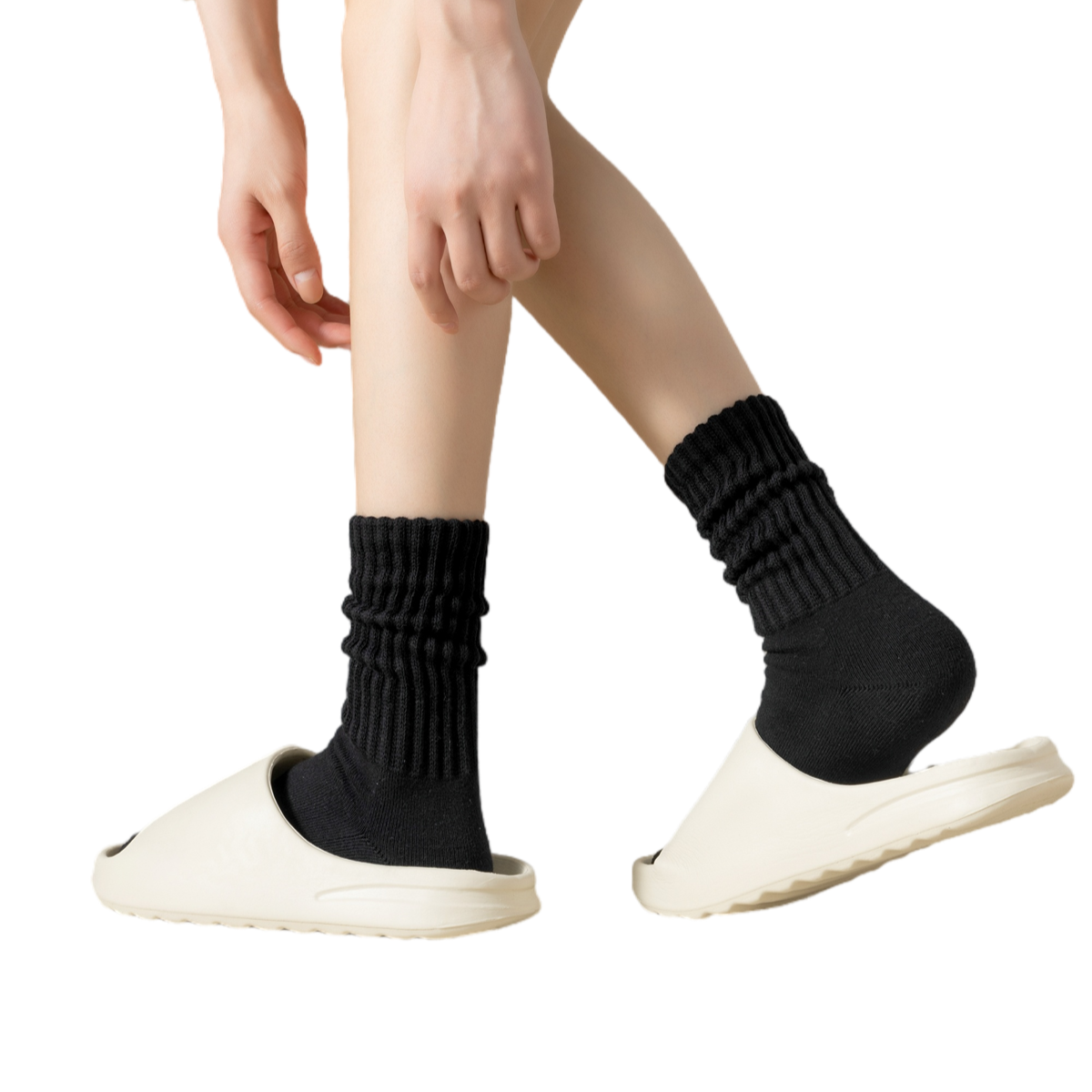 袜尖尖长绒棉系列冬季加厚毛圈袜男女同款3双装