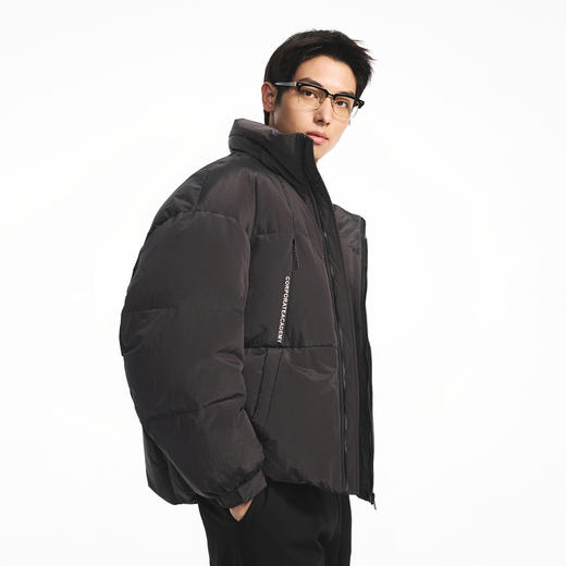 GXG男装【85鸭绒】冬季纯色防寒保暖休闲男式立领短款羽绒服K&C 商品图1