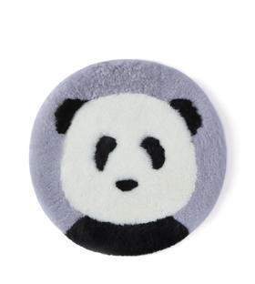 【澳洲品牌】EVERAU    纯羊毛椅垫小垫沙发垫坐垫羊剪绒短毛餐椅垫 圆形座垫冬季羊皮椅垫 熊猫敲门坐垫EAZ064